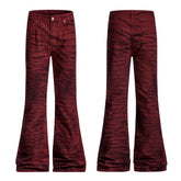 CapCabin Tiger-Pattern Flared Pants