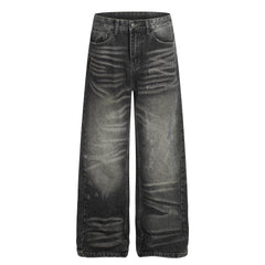 CapCabin Washed Distressed Denim Pants