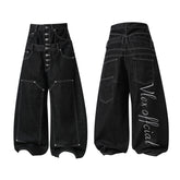 CapCabin Double-Waist Utility Denim Pants