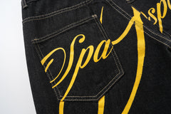 CapCabin Star Script Wide-Leg Jeans