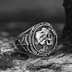 1936 Hobo Nickels Liberty Stainless Steel Skull Ring