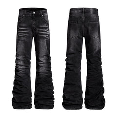 CapCabin Stacked Washed Denim Pants