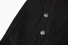 CapCabin Rivet Panel Wide-Leg Denim Jeans