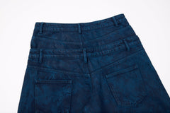 CapCabin Double-Waist Washed Wide-Leg Jeans