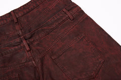 CapCabin Double-Waist Washed Wide-Leg Jeans