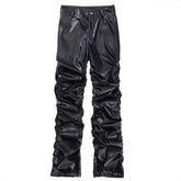 CapCabin Ruched Faux Leather Pants
