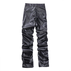 CapCabin Ruched Faux Leather Pants