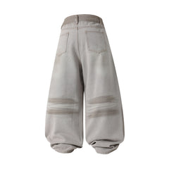 CapCabin Washed Balloon Fit Denim Pants