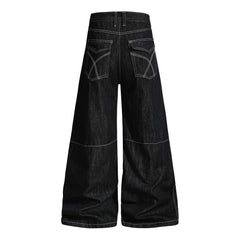 CapCabin Studded Strap Denim Pants