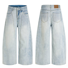 CapCabin Vintage Wide-Leg Washed Jeans