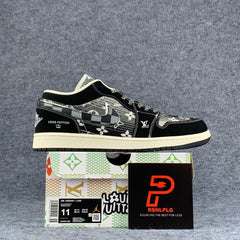 Custom Air Jordan 1 Low 'Noir Loom'