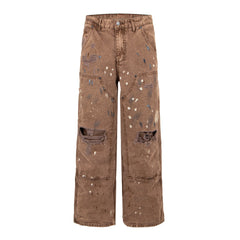 CapCabin Distressed Workwear Denim Pants