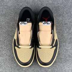 Custom Travis Scott x Air Jordan 1 Retro Low OG SP 'Pale Vanilla'