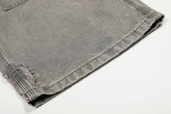 CapCabin Washed Utility Distressed Denim Jeans