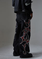 CapCabin Graphic Denim Pants