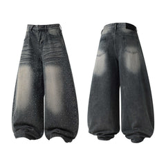 CapCabin Starfade Wide-Leg Denim Pants