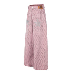 CapCabin “Polka Star Wide-Leg Pants”
