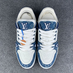 LV Trainer Monogram Denim 'White Blue'