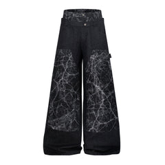 CapCabin Cracked Panel Wide-Leg Pants