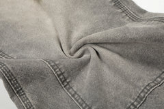CapCabin Washed Utility Distressed Denim Jeans