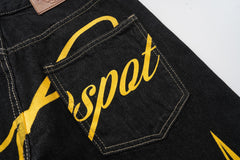 CapCabin Star Script Wide-Leg Jeans
