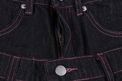 CapCabin Double Waist Star Denim Pants