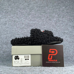 Balenciaga Wmns Furry Slides 'Black Red'