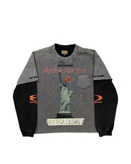 Bottega Desires Nights In NY Layered Long Sleeve Black