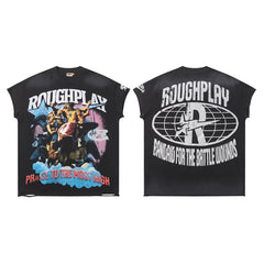 Rough Play "Bandaid for the Battle Wounds" Praise to the Most High Graphic Sleeveless Tee