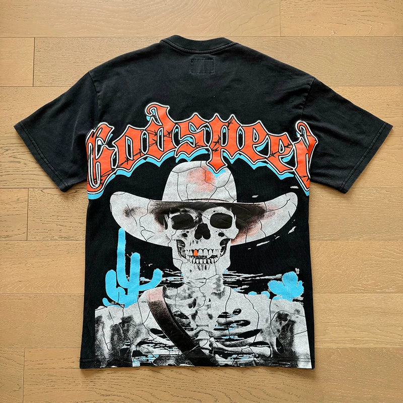 Godspeed Cowboy Skeleton Graphic Tee (Black)