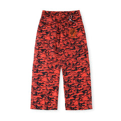 Saint Vanity Camouflage Casual Pants - Red/Black