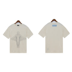 Who Decides War Winged Anatomy Graphic T-Shirt - Off-White/Black