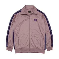 Needles Style Embroidered Butterfly Track Jacket - Dusty Mauve/Purple