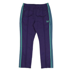 Needles Style Embroidered Butterfly Multi-Stripe Track Pants - Purple/Mint