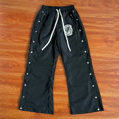 Saint Vanity Side-Snap Utility Cargo Pants - Black