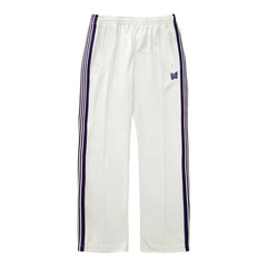 Needles Style Embroidered Butterfly Multi-Stripe Track Pants - Off-White/Purple