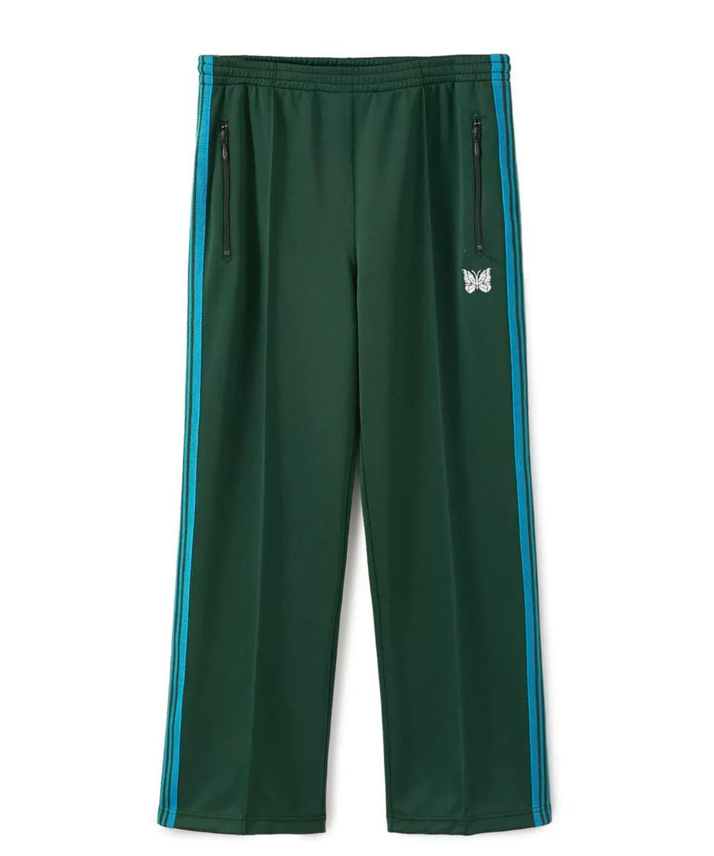 Needles Style Embroidered Butterfly Multi-Stripe Track Pants - Forest Green/Blue