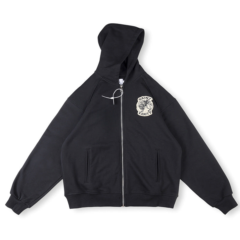 Saint Vanity Full-Zip Hooded Jacket - Black