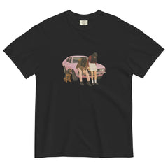 Pink Classic Car Graphic Heavyweight T-Shirt