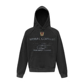 Washed Y2K Distressed Graphic Print Hoodie