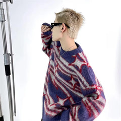 Y2K Galaxy Knitted Jumper Sweater
