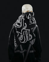 Y2K Gothic 'Satan Club' Graphic Scarf