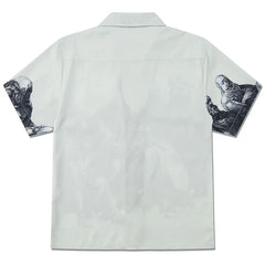 Y2K "Knights Realm" Short Sleeve Button Down Shirt