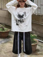 Y2K Obtuse Long Sleeve Graphic Top