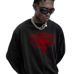 Y2K Satan Club Graphic Long Sleeve Top T-Shirt