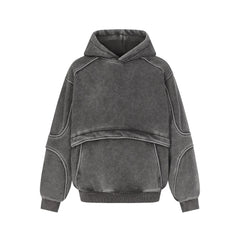 Y2K Spliced Washed Hoodie