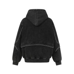 Y2K Spliced Washed Hoodie