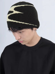 Y2K Subtle Waves Graphic Beanie