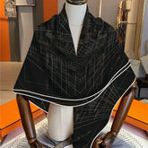 Y2K 'The Blueprint' Silk Cashmere Square Scarf