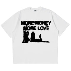 Y2K Vintage "More Money More Love" Graphic T Shirt